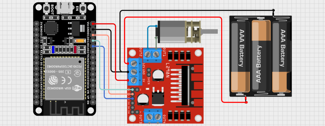 esp32 with l298n motor driver