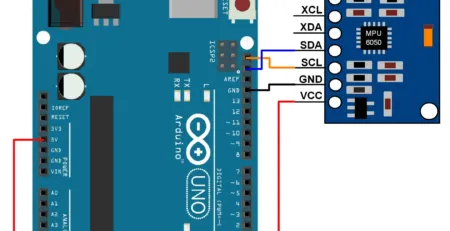 MPU6050 accelerometer and gyroscope sensor module pinout and wiring