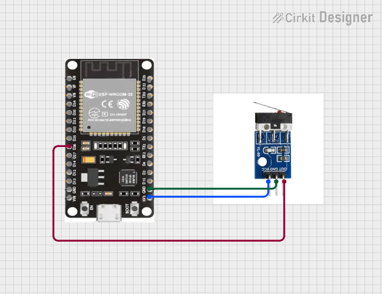 ESP32 YL-99 Limit Switch Safety System wiring diagram
